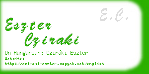 eszter cziraki business card